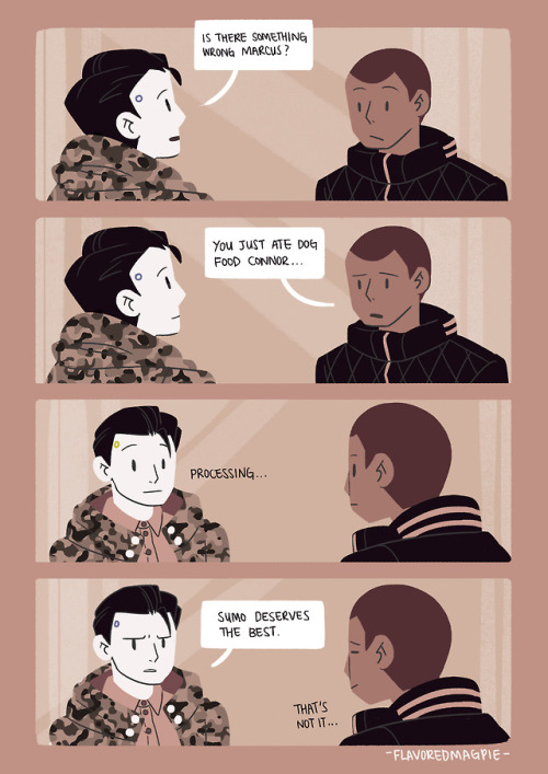 lost-tanuki: flavoredmagpie:Markus’ first encounter with Connor’s I-have-an-advanced-for