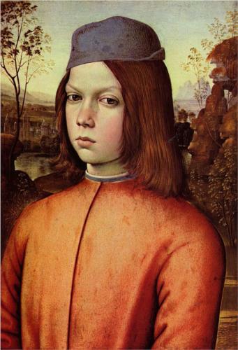 Pinturicchio, Portrait of a Boy. c. 1500, oil on canvas. Gemäldegalerie Alte Meister, Dresden. 