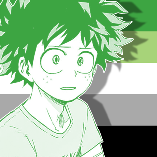 screaming-nope: Aro ace lesbian Deku icons requested by Anon! Free to use, just reblog! Requests are