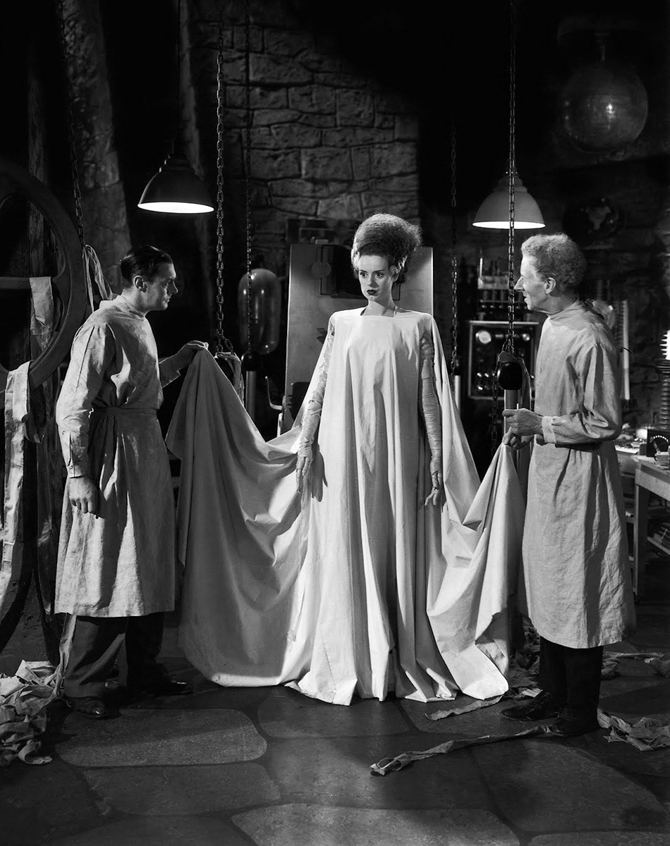  Colin Clive, Elsa Lanchester, Ernest Thesiger; production still from James Whale’s