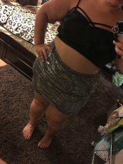 curvydodgergirl:  Perks of moving and cleaning out my closet - this is a skirt I made when I was 15…. Love how much of my ass it shows off!