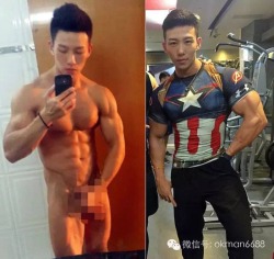 fuckmuscleman:  台湾肌肉男！最爱秀肌肉！鸭王&amp;模特！ 