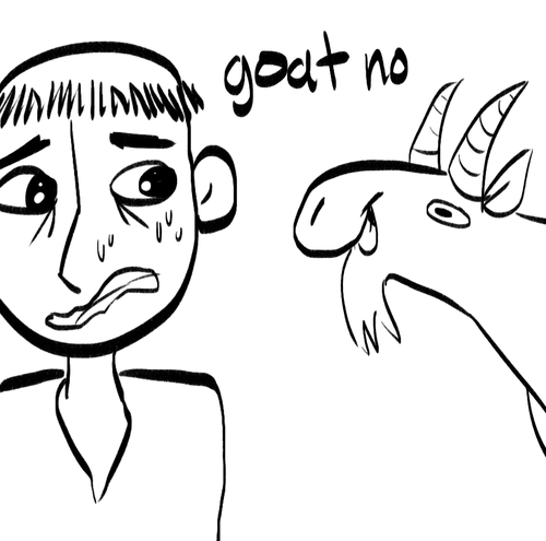 sungodphoebus:  i’M READING ABOUT GOATS IN MYTHOLOGY/FOLKLORE AND I FOUND OUT IN THE MIDDLE AGES GOATS ‘WERE SAID TO WHISPER LEWD SENTENCES IN THE EARS OF SAINTS’ AND I JUST       