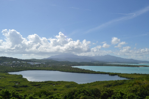 Fajardo, Luquillo and El Yunque National Forest on the background, Puerto Rico.