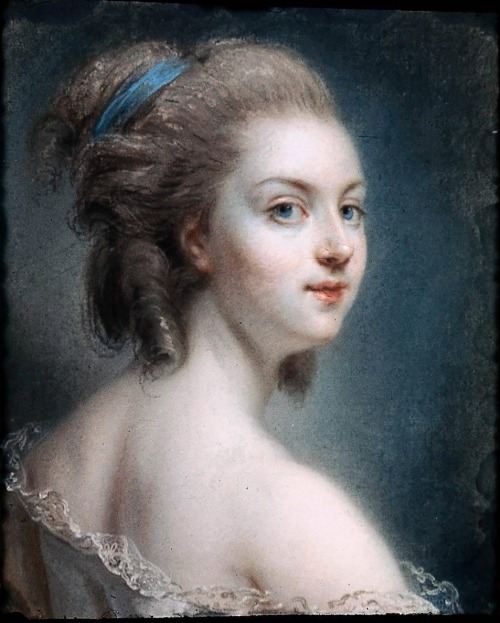 Presumed Portrait of Mademoiselle Rosalie Duthé. Attributed to Claude-Jean-Baptiste Hoin
