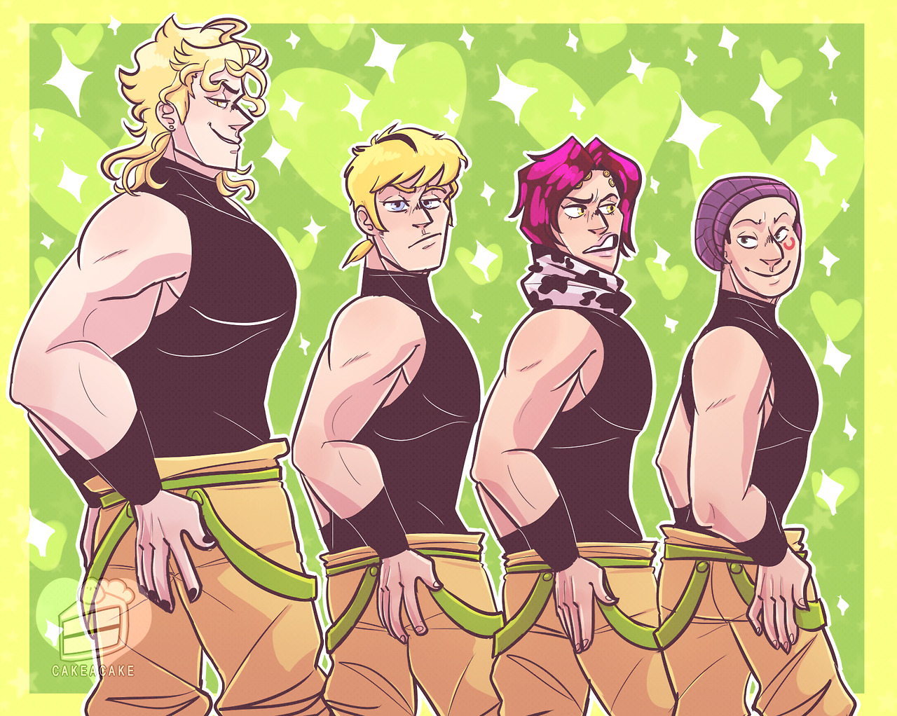 dio brando, giorno giovanna, donatello versus, rikiel, and ungaro