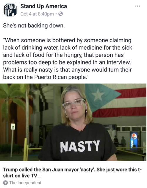 ithotyouknew2:uppityfemale:The mayor of San Juan just reached bad ass super hero status for life.Whe