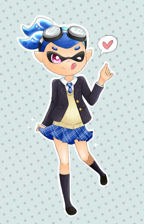 reposting my old splatoon art in hopes of finding sploon blogs to follow since im back in my squid p