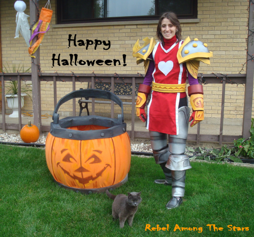 Happy Halloween! A Warcraft Hallow’s End themed image with my Leeroy Jenkins Paladin armor, my life 