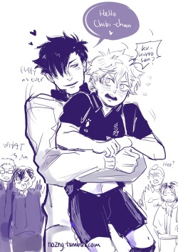 no2ng:  always want to draw kuroo x hinata （ˉ//﹃ //ˉ） 