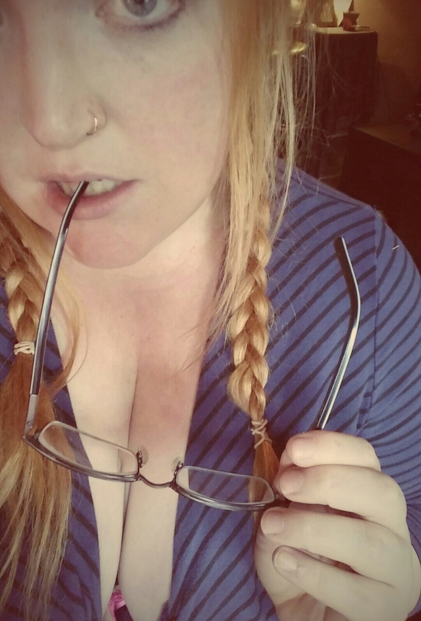 alice-is-wet:  alice-is-wet:Was trying for librarian-chic…..and then realized my