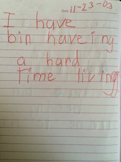unthroning:  Found my diary from when I was six.