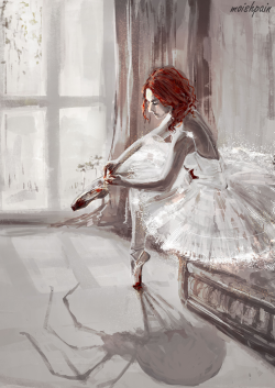 sheep-in-clouds:  Ballerina (s6/redbubble) Young Natasha Romanoff as ballerina. done for my amazing girlfriend domiiik &lt;3 