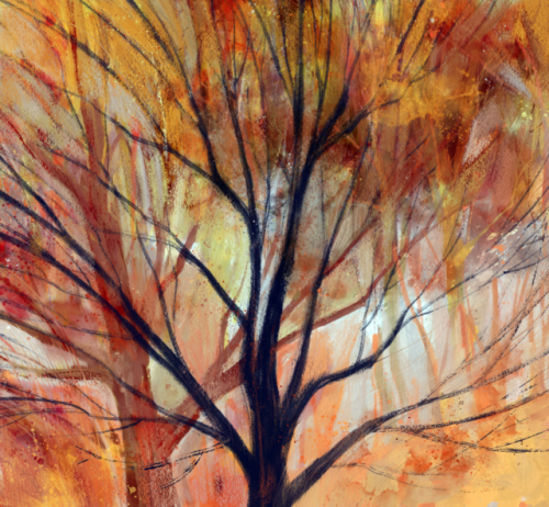 Illustrating Fall with my brushes in Photoshop. 