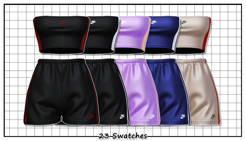 ► Got Top + Shorts (Girls on Top).New MeshAll LOD’s23 SwatchesHQ CompatibleTeen to EldersDOWNLOAD (P