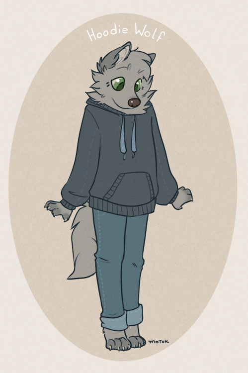 motok-wolf:something that I really like about motok is how she happened to became the hoodie wolfy. 
