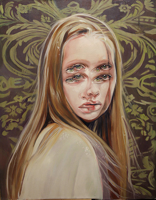 supersonicart:Alex Garant’s Multi-Eyed Portraits.I’ve recently been blogging for the art