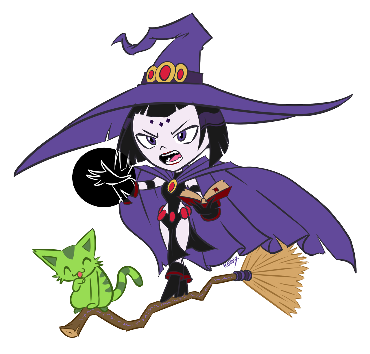 koud3x:  The Witch of Azarath!Wanted to draw some Teen Titans Go Halloween stuffs.
