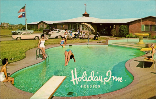 Summertime, Poolside!Holiday Inn, Houston Texas 1960s