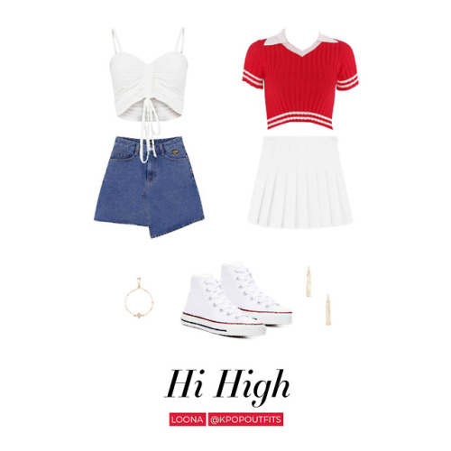 Outfits inspired by “Hi High” by LOONA (Click for better quality)Want to know where to buy these pie