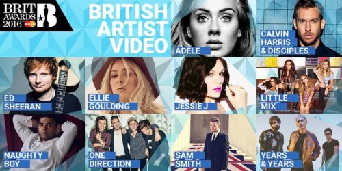 @brits: #BRITs British Video nominees pt 2/2: @LittleMix, @NaughtyBoyMusic, @onedirection, @samsmith