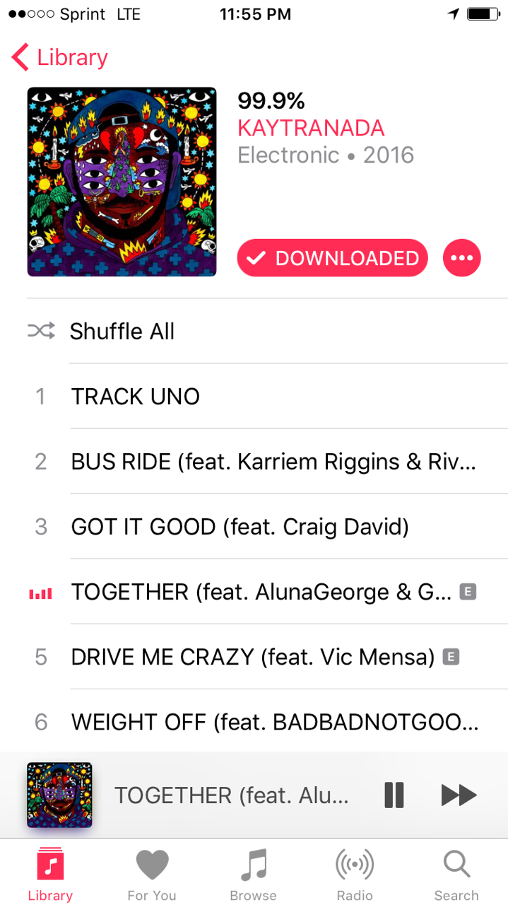 S/o to kaytranada for the fly ass workout jamz