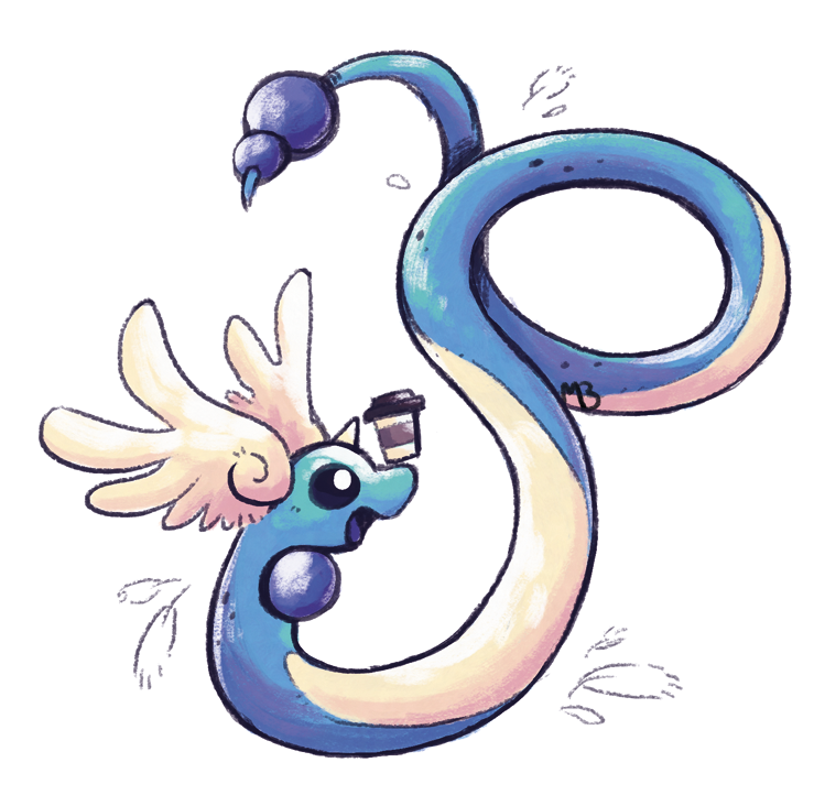 mattibee-portfolio:Dragonair for @thunderfish-24! Thanks for the Coffees! :D :D