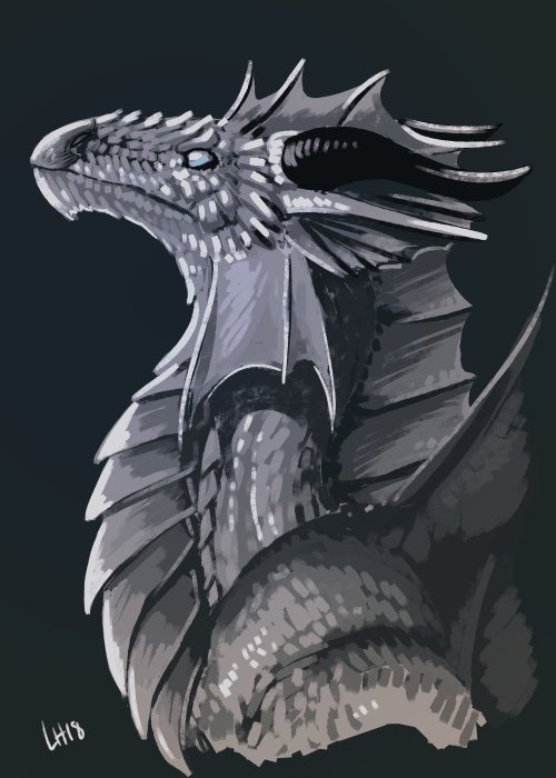 This particular dragon, from my last Dungeons and Dragons campaign, is a silver dragon named Tamorid