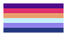 a pixelated stamp of the lesboy flag. Made by @sapphic-boy on tumblr.