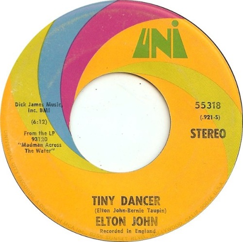 gregorygalloway: “Tiny Dancer” was released in the US on 7 February 1972 (it was not rel
