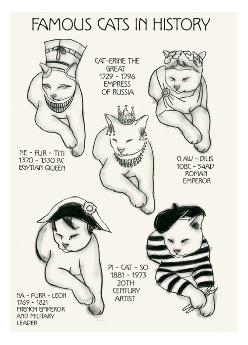 matou-en-peluche:Famous Cats in History - by Matou en Peluche