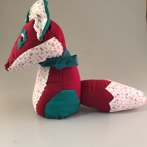 Flowers the Fox!Made from upcycled clothing that could no longer be worn, so now it can be loved in 