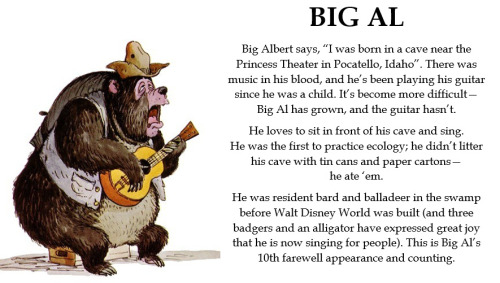  One of my favorite hidden details about the Country Bear Jamboree, is that all of the bears actuall