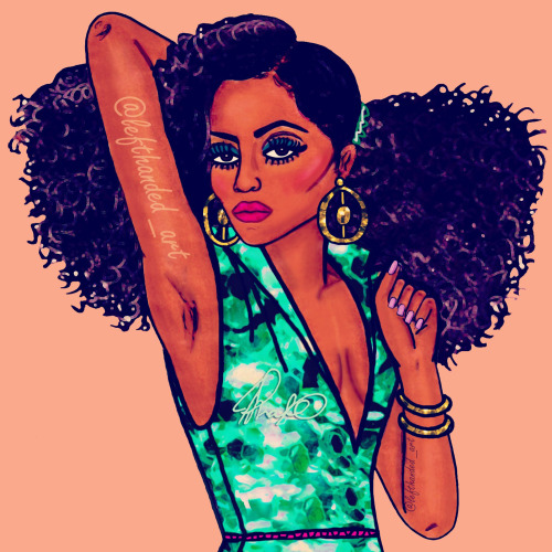 Diana Ross by Thaleah aka @lefthanded_art. Details here trusu.biz/1by3UH3