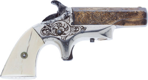 A factory engraved Southern Derringer produced by Merrimack Arms Manufacturing Co., mid 19th century