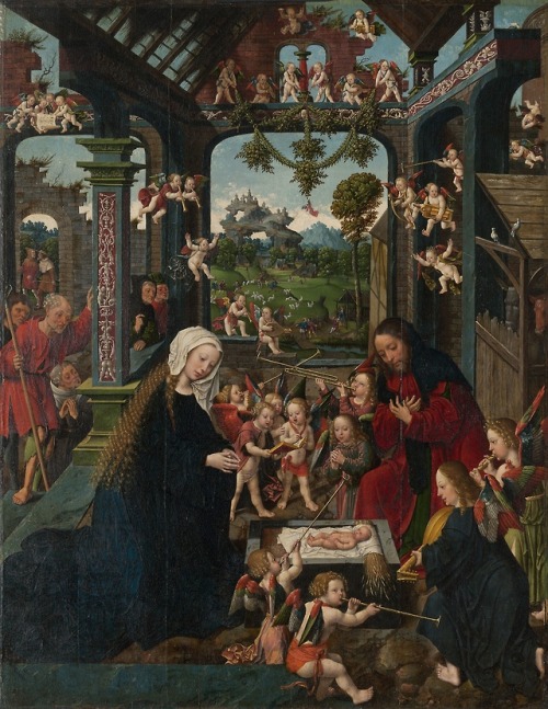 The Adoration of the Christ Child, Jacob Cornelisz van Oostsanen and workshop, ca. 1515