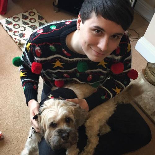 danisnotonfire:yes i have matching christmas sweaters with the family dog don’t judge me