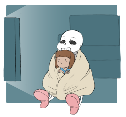 ohheyimpaola:  sans and frisk cuddling gives