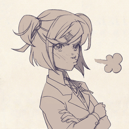 Cleaned up my sketches of the Doki Doki girls. I’m still in the process of coloring them (whil