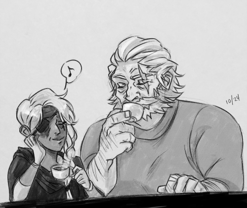 some more of the prompts from Inktoberwatch: “favorite duo” and “autumn activities