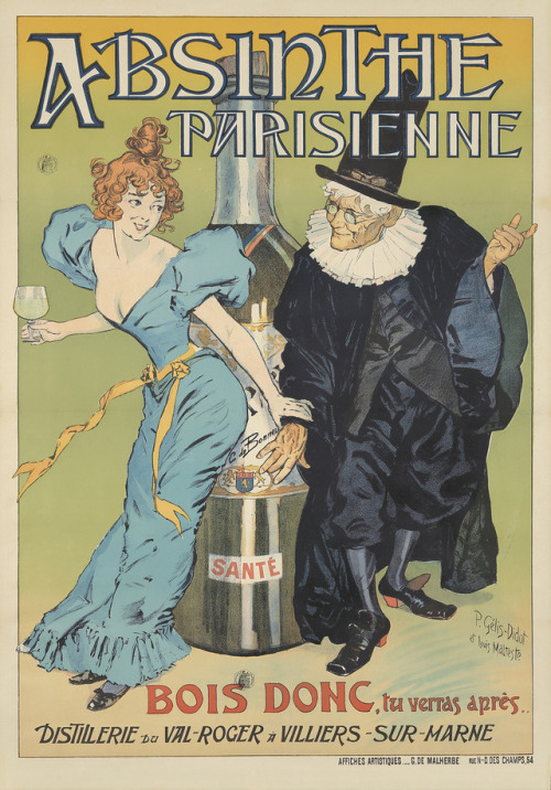Absinthe Parisienne. 1896. Pierre-Henri Gelis-Didot &amp; Louis Malteste.32 &frac34; x 47 7/8 in./83
