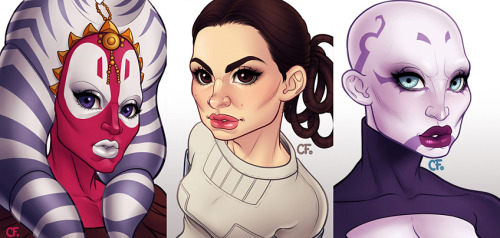 gunkiss:  15 Women of Star Wars In Order: Sia-Lan Wezz, Aayla Secura, Aurra Sing, Mara Jade, Mission Vao, T’ra Saa, Barriss Offee, Ahsoka Tano, Darth Talon, Shaak Ti, Padmé Amidala, Asajj Ventress, Princess Leia Organa, Juhani, Bastila Shan. This went