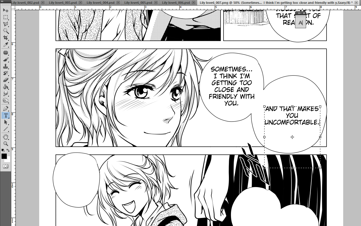 LOOONG words make me uncomfortable when I’m editing manga&hellip;(working on