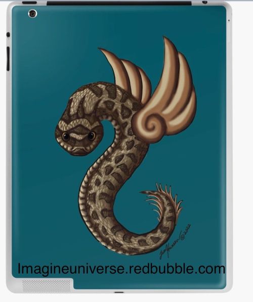 A new quick creation “Winged Hognose”. You can check it out on my @redbubble store imagi