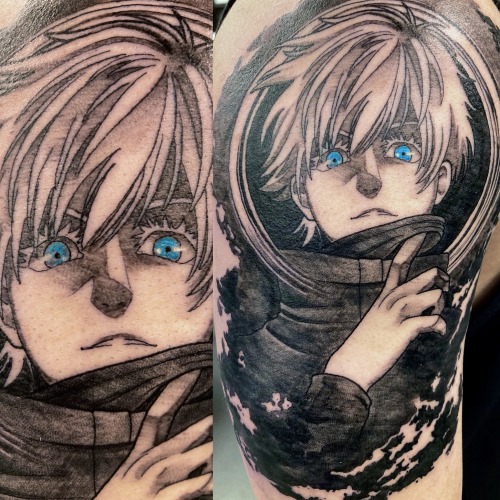 Gojo Satoru from Jujutsu Kaisen done by Nahz  Ultra Combo Tattoo in  AixenProvence France  rtattoo