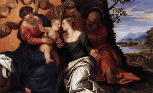 Mystic Marriage of St Catherine, 1547, Paolo VeroneseMedium: oil,canvas