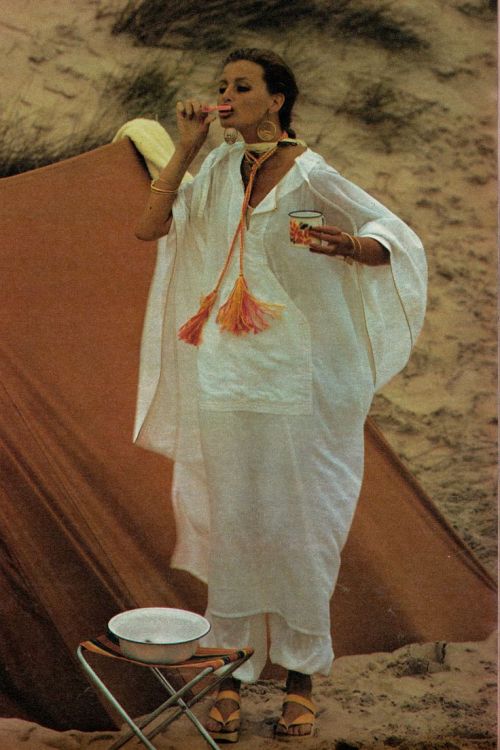 Popy Moreni, ELLE France - 1977 Photographed by Andre Carrara