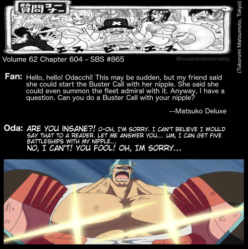 One Piece SBS #864 - Too many beginnings! ~ LoveAnimeHateRealityOne Piece SBS #865 - Could you do th