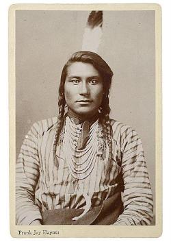 starry-eyed-wolfchild:  Handsome Hail Stone - Crow, ca. 1890Aka Stump Horn Bull, aka Spotted Horn Bull  