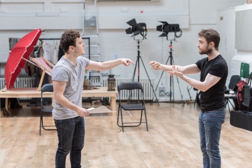 Take a first look at Daniel Radcliffe and Joshua McGuire in rehearsals for Rosencrantz &amp; Guilden